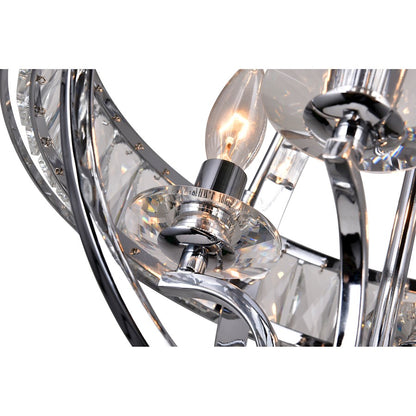 4 Light Chandelier, Chrome