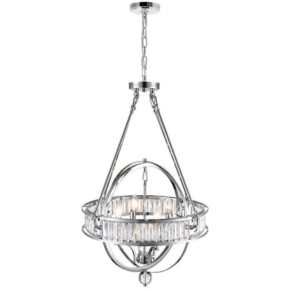 4 Light Chandelier, Chrome