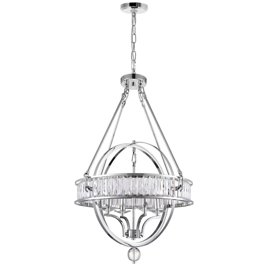 4 Light Chandelier, Chrome