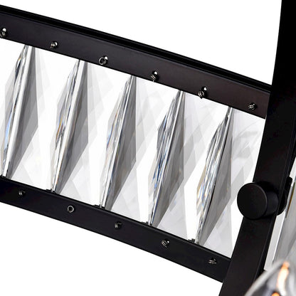 6 Light Chandelier, Black