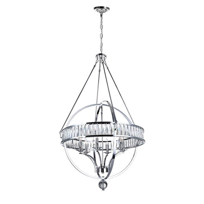 6 Light Chandelier, Chrome