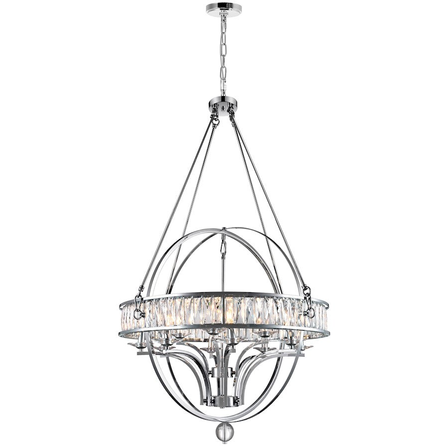 CWI Lighting Arkansas 12 Light Chandelier, Chrome - 9957P42-12-601