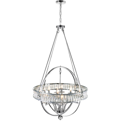 12 Light Chandelier, Chrome