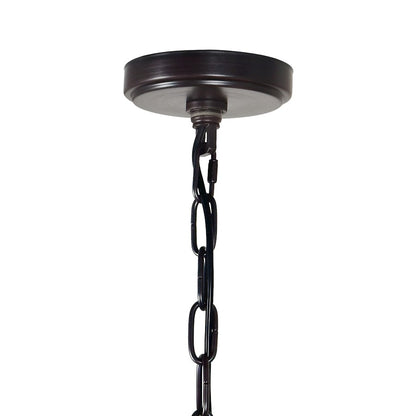 4 Light Chandelier, Black