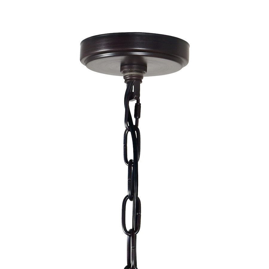 5 Light Chandelier, Black