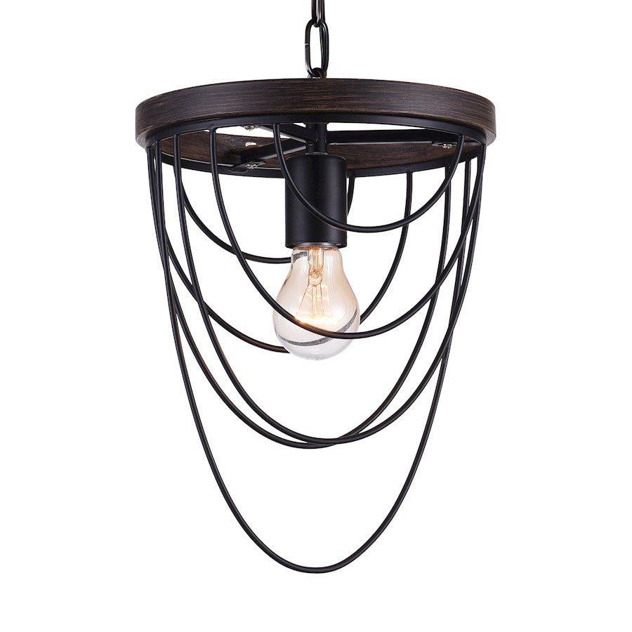 1 Light Mini Chandelier, Black