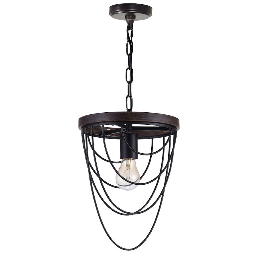 1 Light Mini Chandelier, Black