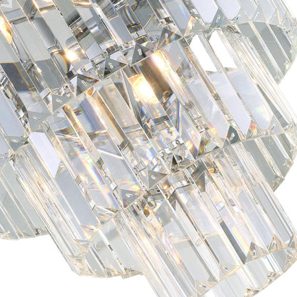 CWI Lighting Weiss 8 Light Flush Mount, Chrome