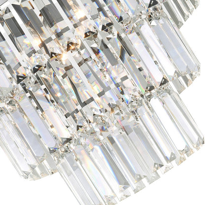 5 Light Down Chandelier, Chrome