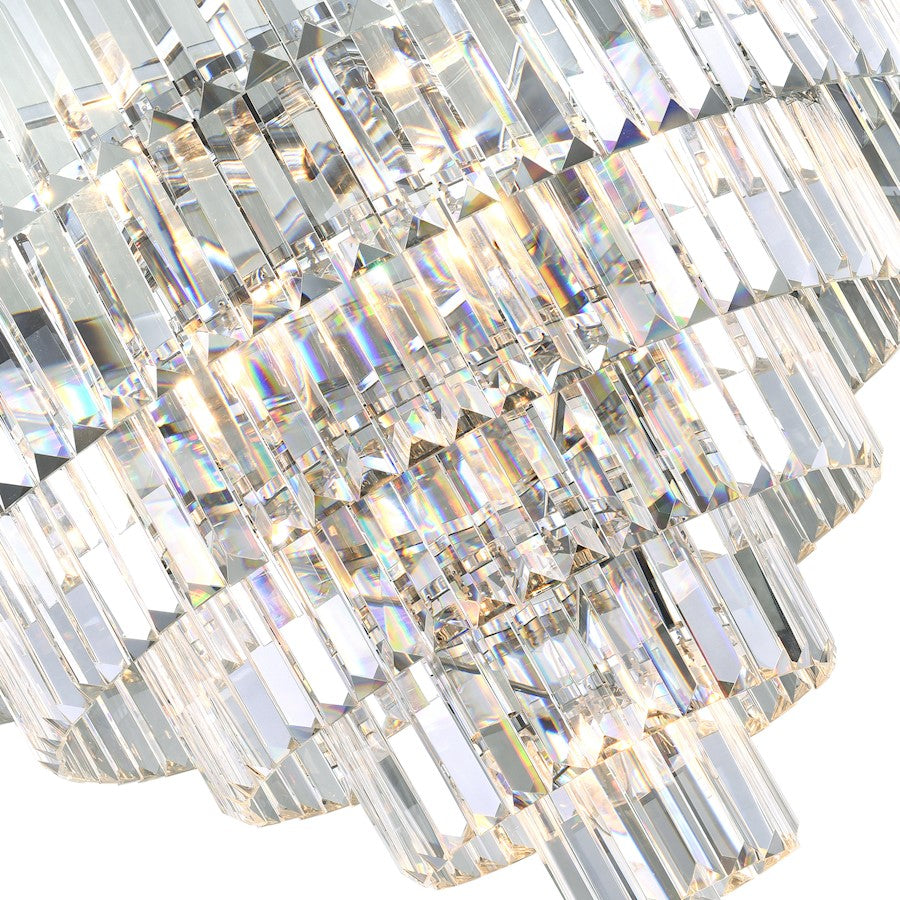 15 Light Down Chandelier, Chrome