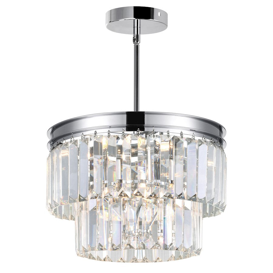 CWI Lighting Weiss 4 Light Down Mini Chandelier, Chrome - 9969P8-5-601