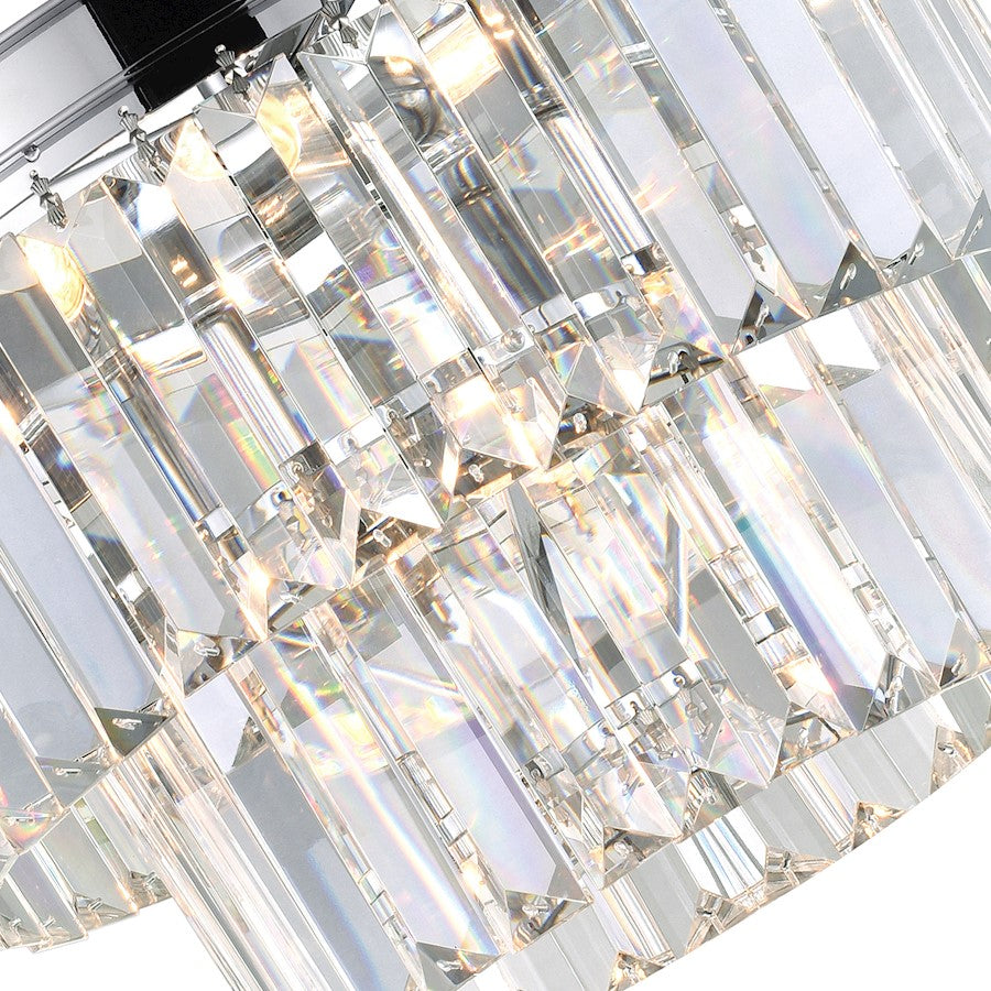 4 Light Down Mini Chandelier, Chrome