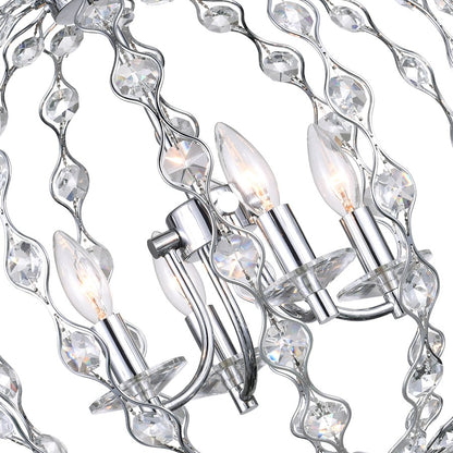 4 Light Chandelier, Chrome