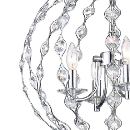 4 Light Chandelier, Chrome