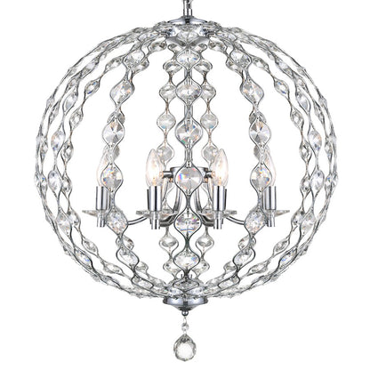 8 Light Chandelier, Chrome