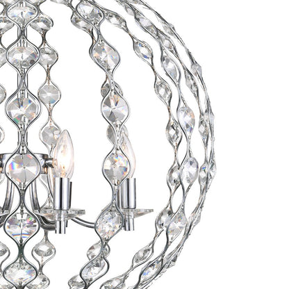 8 Light Chandelier, Chrome