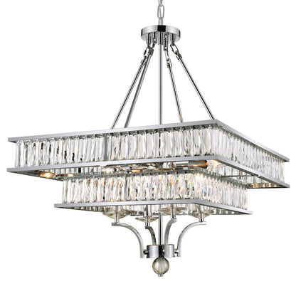 8 Light Chandelier, Chrome