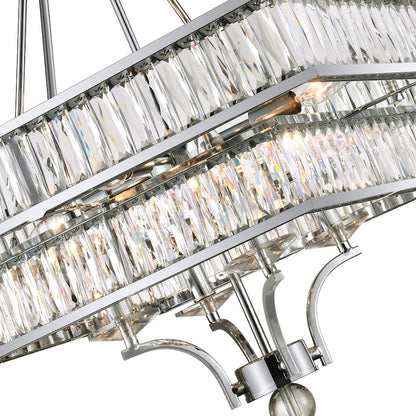 8 Light Chandelier, Chrome