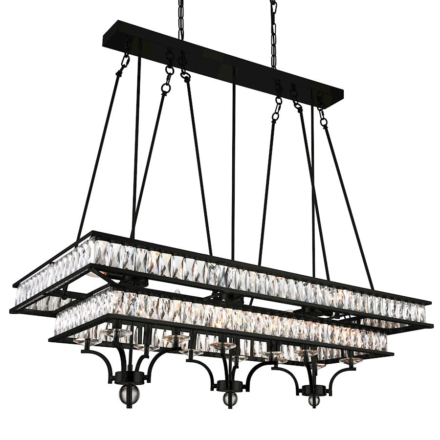 20 Light Chandelier, Black