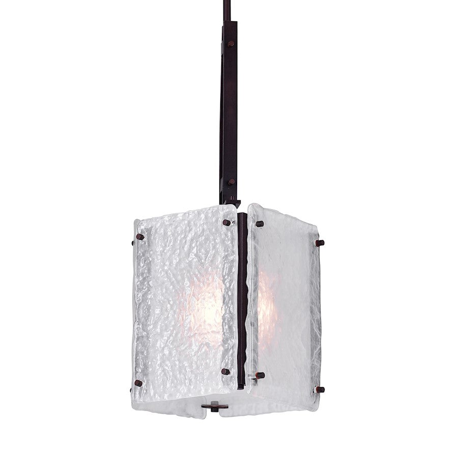 1 Light Drum Shade Mini Pendant, Black