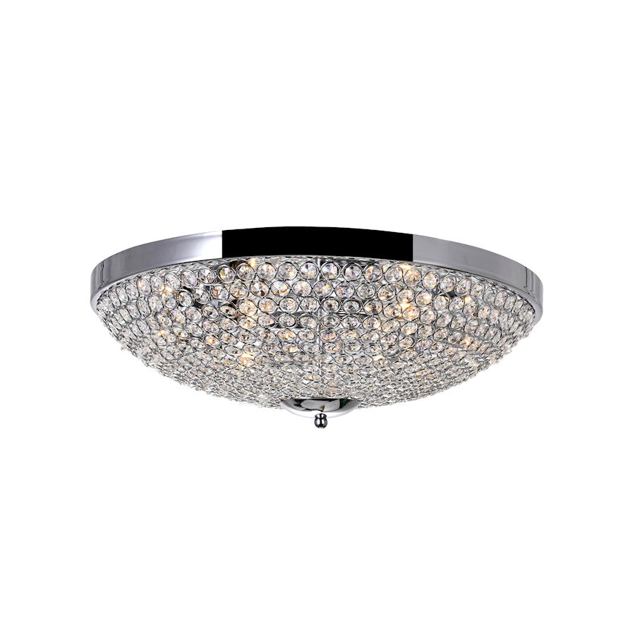 CWI Lighting Globe 6 Light Bowl Flush Mount, Chrome - QS8357C20C