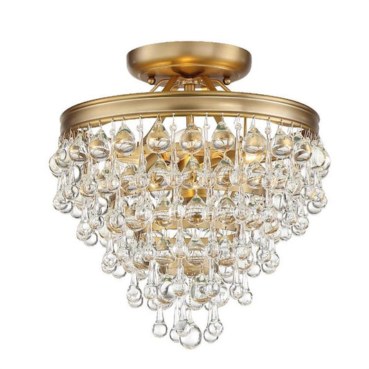 3 Light Vibrant Ceiling Mount, Gold