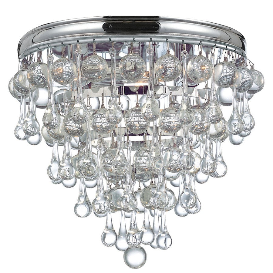 Crystorama Calypso 3 Light Flush Ceiling Mount