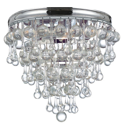 Crystorama Calypso 3 Light Flush Ceiling Mount