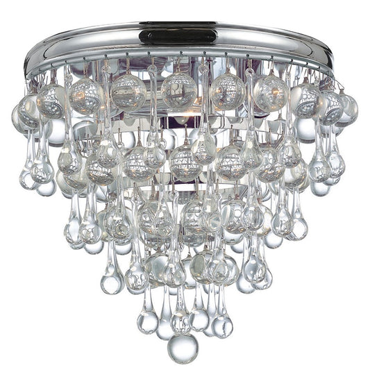Crystorama Calypso 3 Light Flush Ceiling Mount