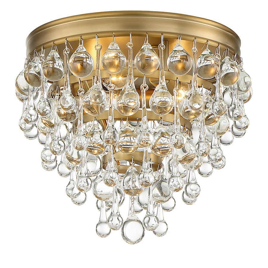 Crystorama Calypso 3 Light Flush Ceiling Mount