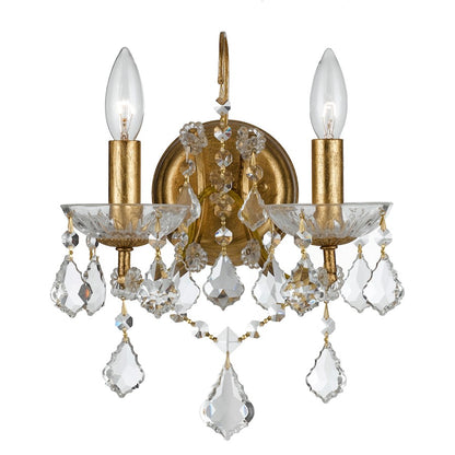 2 Light Gold Wall Sconce
