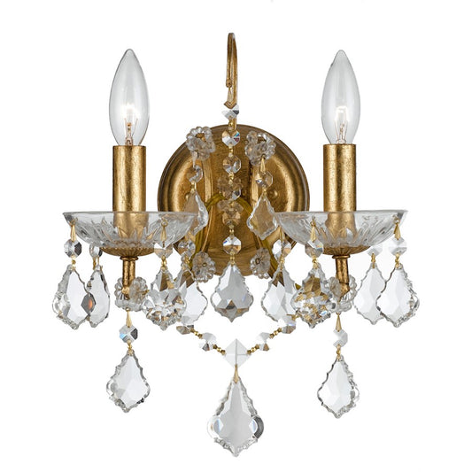 2 Light Gold Wall Sconce