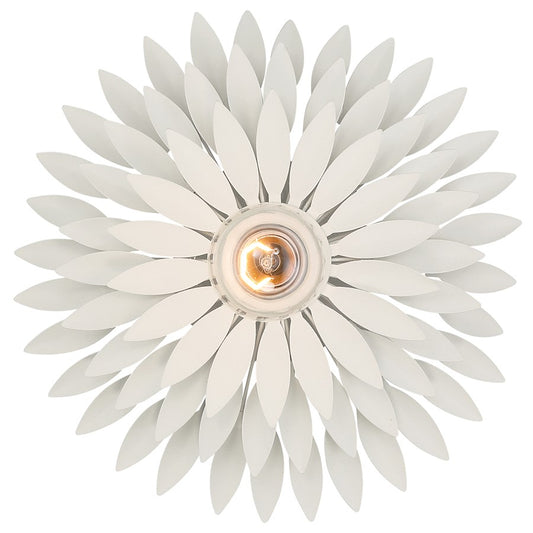 Crystorama Broche 1 Light Sconce, Matte White - 500W-MT
