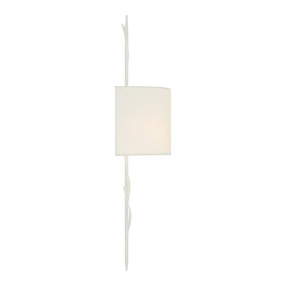 Crystorama Broche 2 Light Sconce, Matte White/White