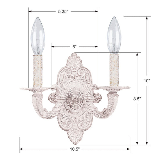 2 Light Wall Sconce I