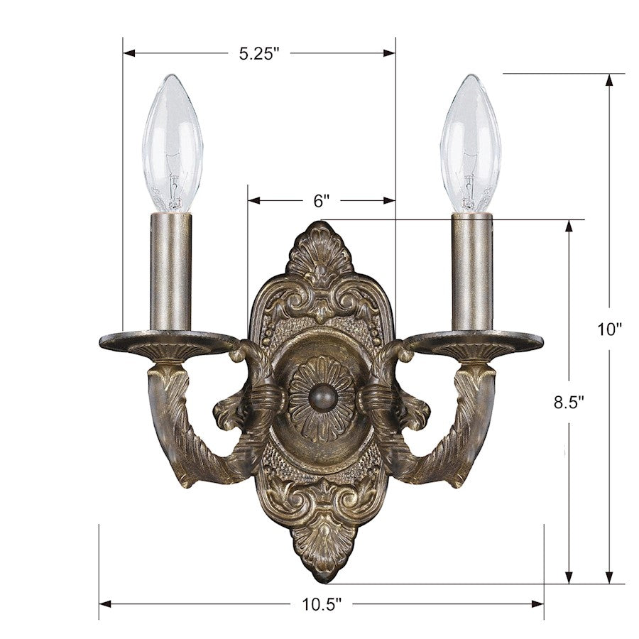2 Light Wall Sconce I