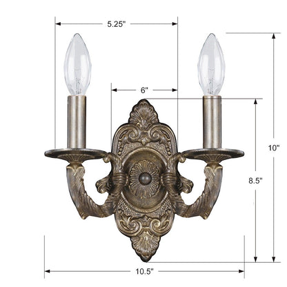 2 Light Wall Sconce I
