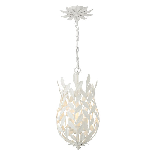 Crystorama Broche 3 Light Mini Pendant, Matte White - 563-MT