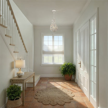 Crystorama Broche 3 Light 9" Chandelier, Matte White