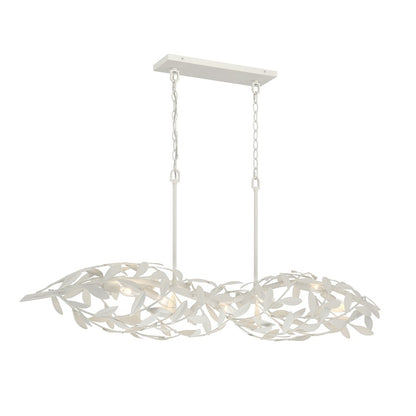 Crystorama Broche 6 Light 50.5" Chandelier, Matte White - 567-MT