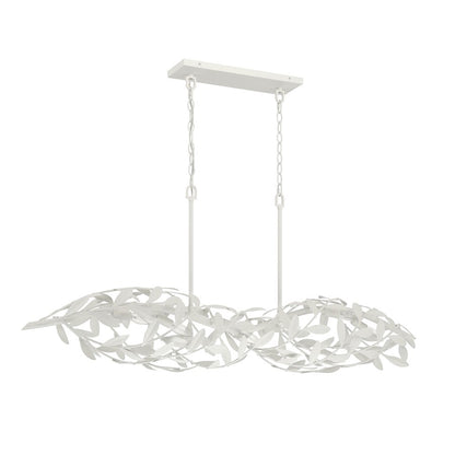 Crystorama Broche 6 Light 50.5" Chandelier, Matte White