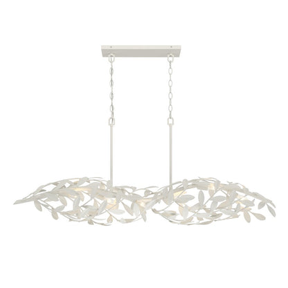 Crystorama Broche 6 Light 50.5" Chandelier, Matte White