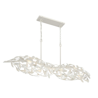 Crystorama Broche 6 Light 50.5" Chandelier, Matte White