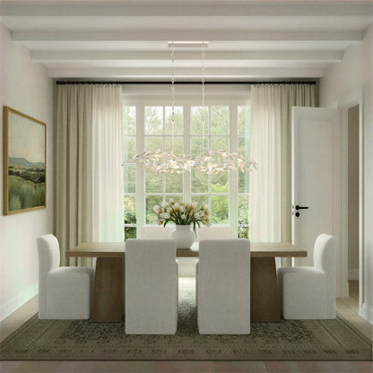 Crystorama Broche 6 Light 50.5" Chandelier, Matte White