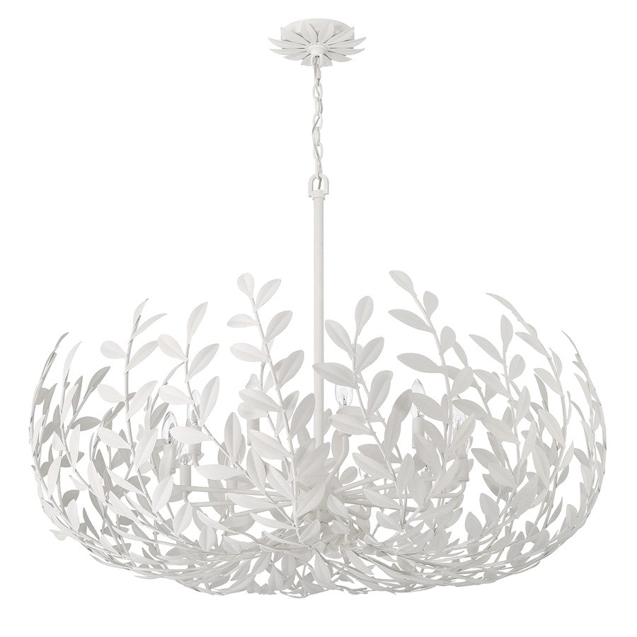 12 Light Chandelier, Matte White