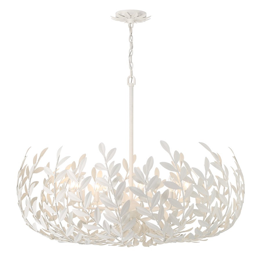 12 Light Chandelier, Matte White