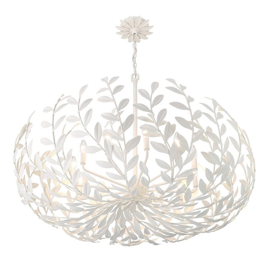 12 Light Chandelier, Matte White