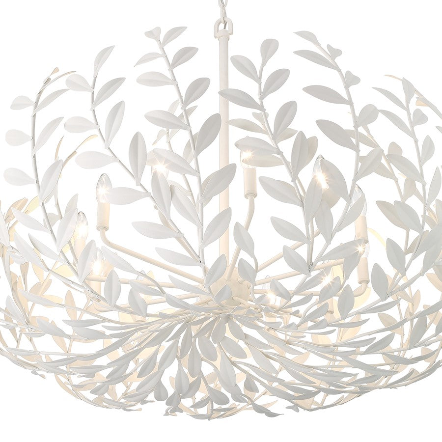 12 Light Chandelier, Matte White