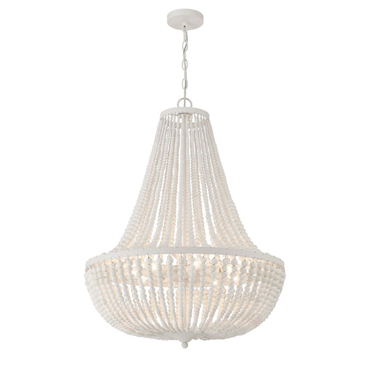Crystorama Rylee 8 Light Chandelier, Matte White - 609-MT