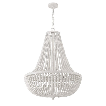 Crystorama Rylee 8 Light Chandelier, Matte White